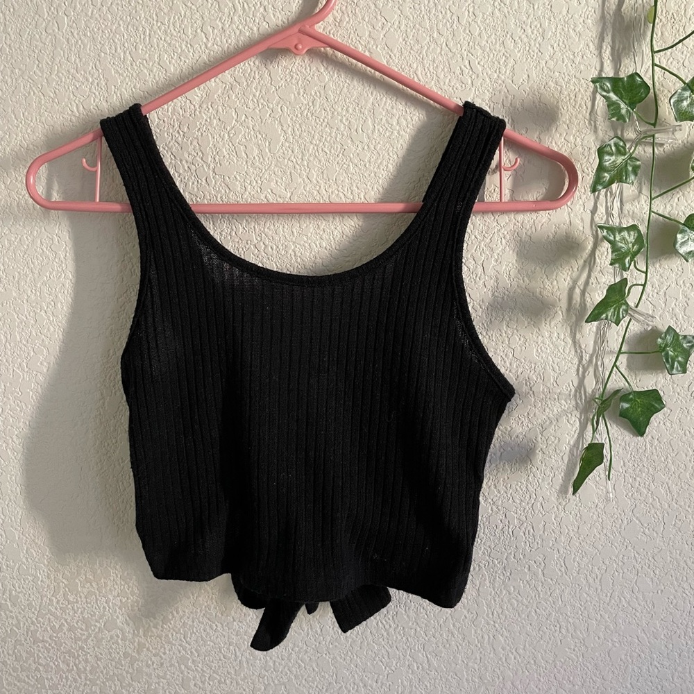 SHEIN backless crop top